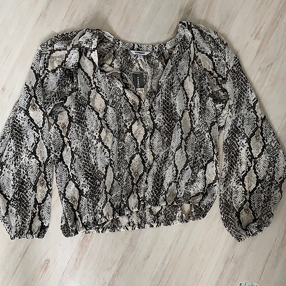 Express Snake Print Long Sleeve